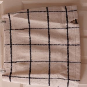 Pink Lily Ivory Plaid Skirt